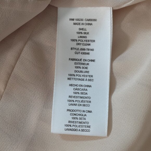 Joie Top Women M Beige V Neck Sleevless Silk Lined Babydoll Party Office Wedding - Picture 9 of 14